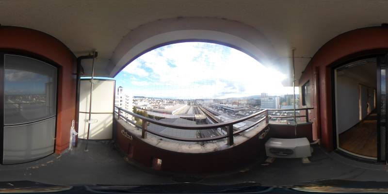 パノラマ画像バルコニー