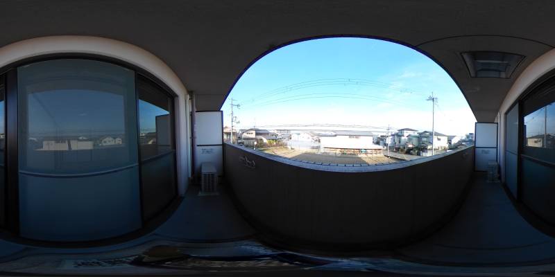 パノラマ画像バルコニー