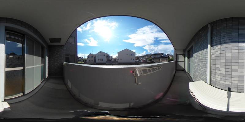 パノラマ画像バルコニー