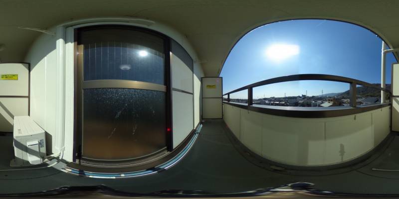 パノラマ画像バルコニー