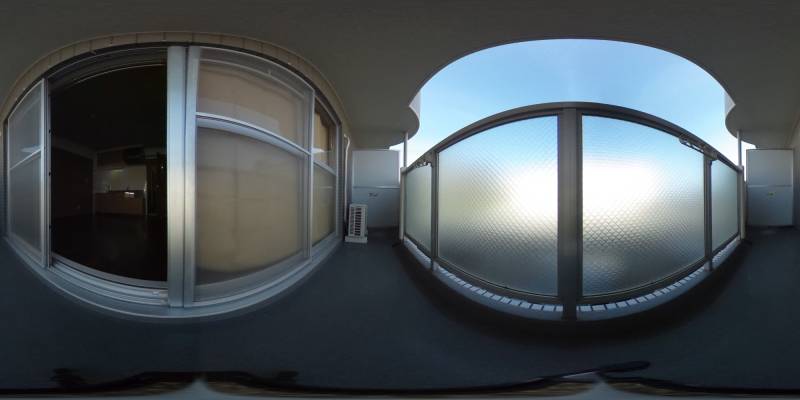 パノラマ画像バルコニー