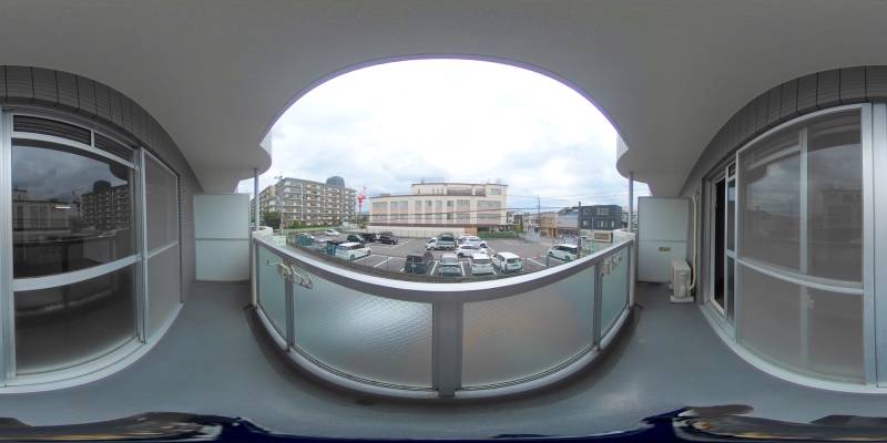 パノラマ画像バルコニー