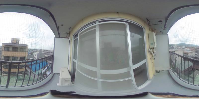 パノラマ画像バルコニー