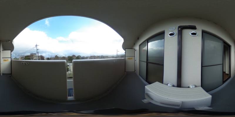 パノラマ画像バルコニー