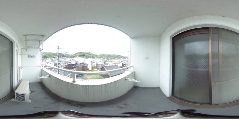 パノラマ画像バルコニー