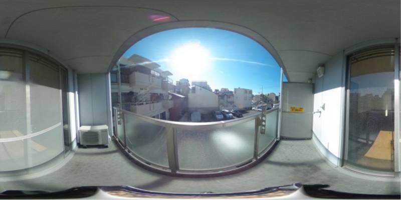 パノラマ画像バルコニー