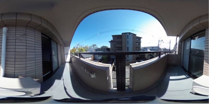 パノラマ画像バルコニー