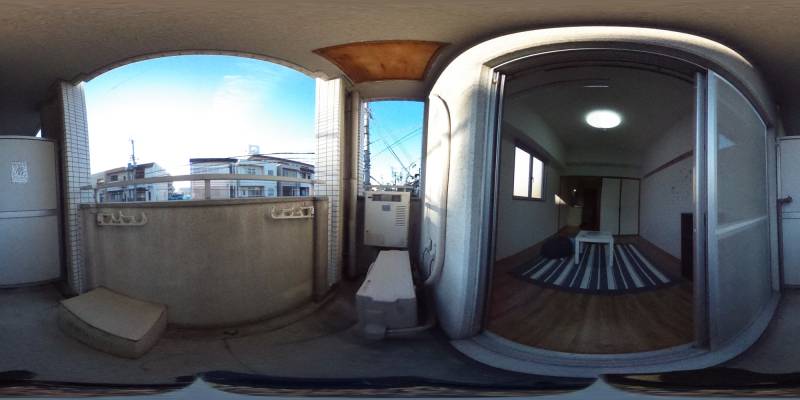パノラマ画像バルコニー
