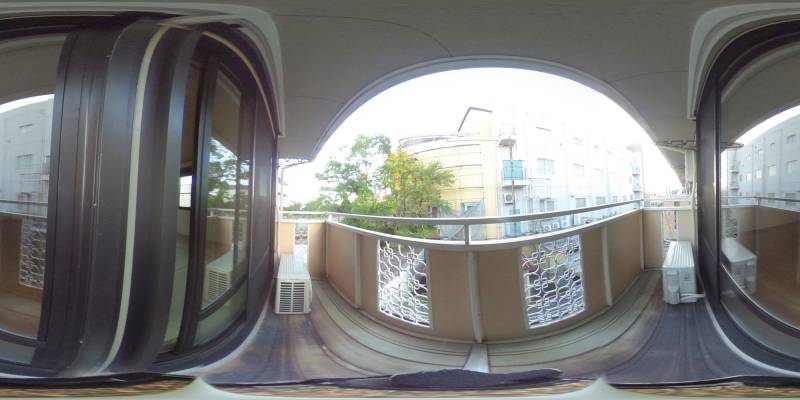 パノラマ画像バルコニー