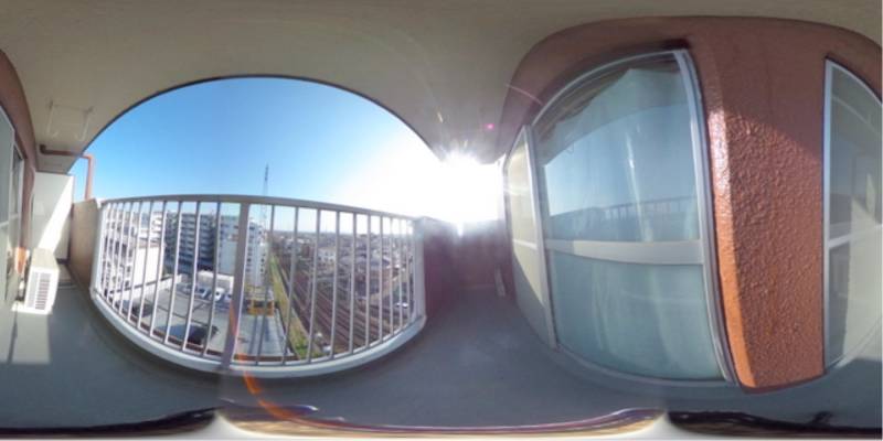 パノラマ画像バルコニー