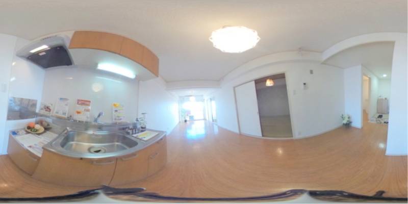 パノラマ画像寝室