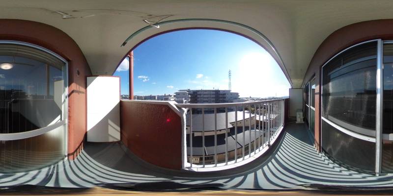 パノラマ画像バルコニー