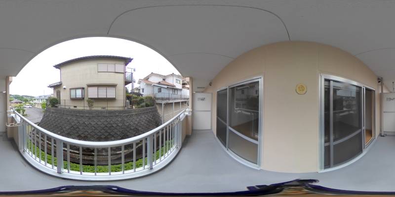 パノラマ画像バルコニー