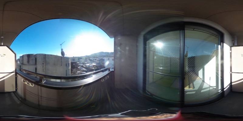 パノラマ画像バルコニー