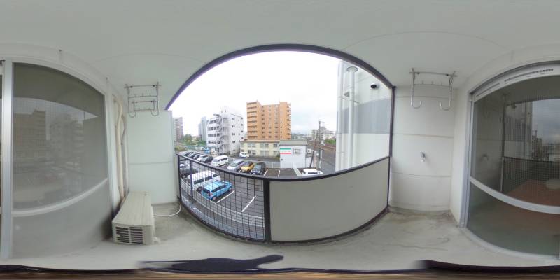 パノラマ画像バルコニー