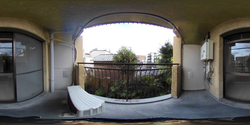 パノラマ画像バルコニー