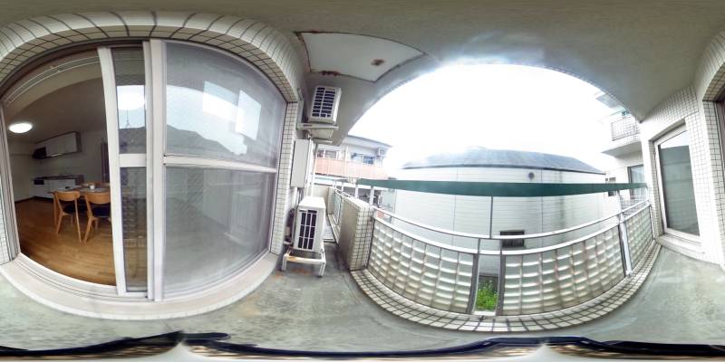 パノラマ画像バルコニー