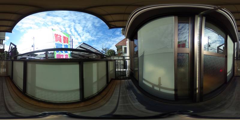 パノラマ画像バルコニー