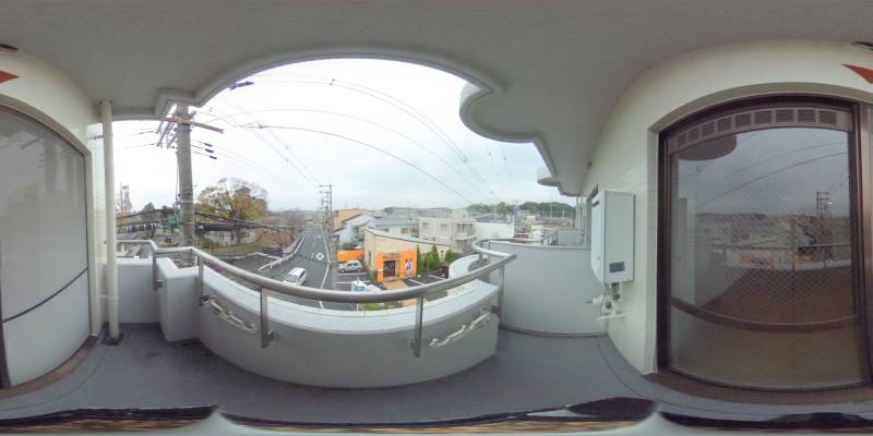 パノラマ画像バルコニー