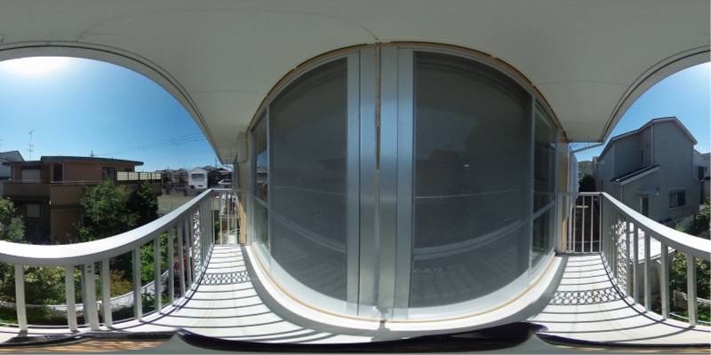 パノラマ画像バルコニー