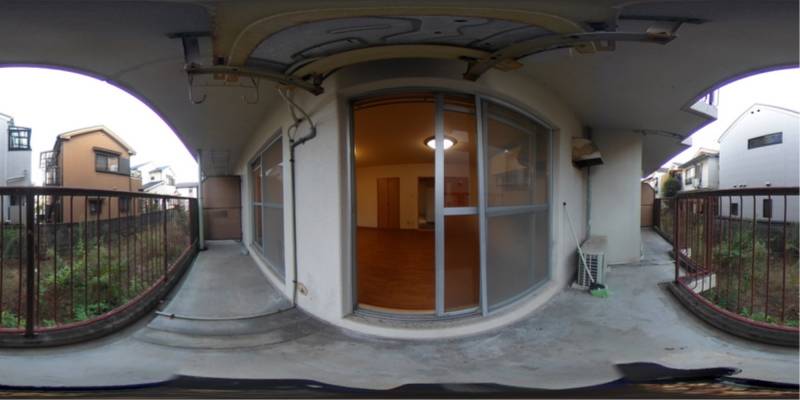 パノラマ画像バルコニー