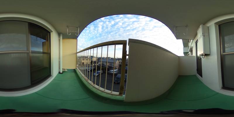 パノラマ画像バルコニー