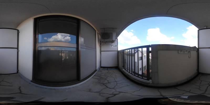 パノラマ画像バルコニー