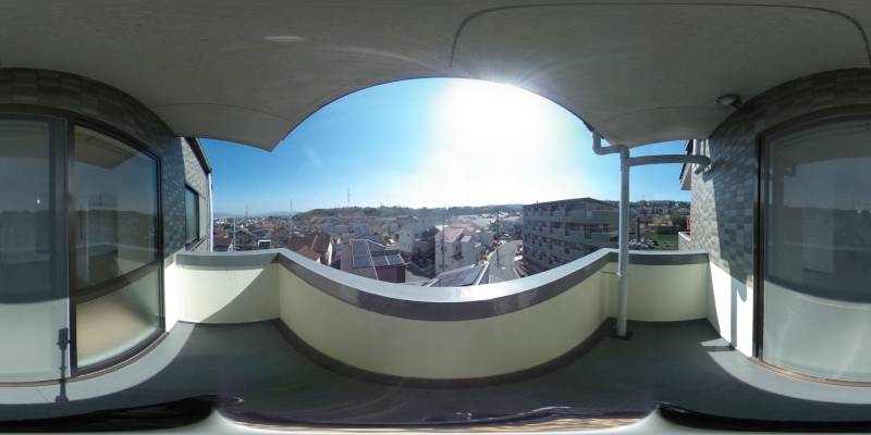 パノラマ画像バルコニー