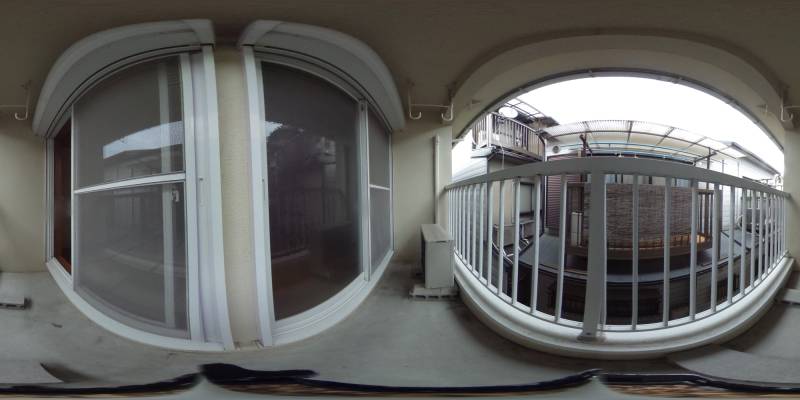 パノラマ画像バルコニー