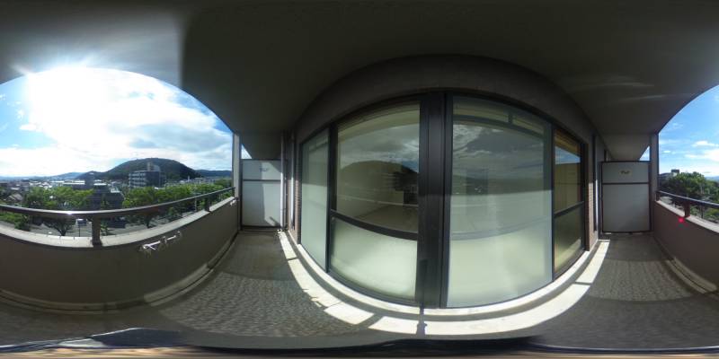 パノラマ画像バルコニー