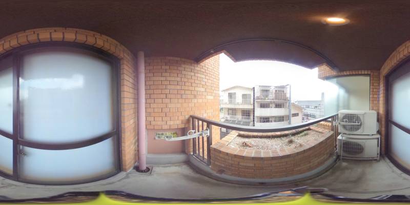 パノラマ画像バルコニー