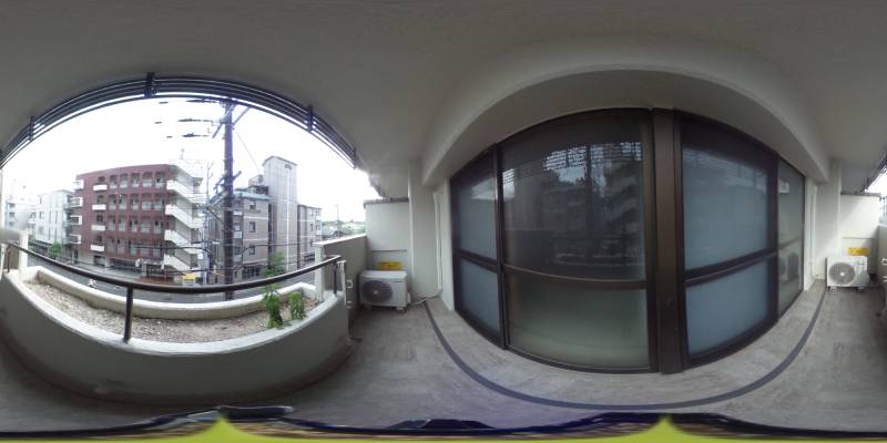 パノラマ画像バルコニー