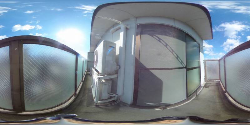 パノラマ画像バルコニー