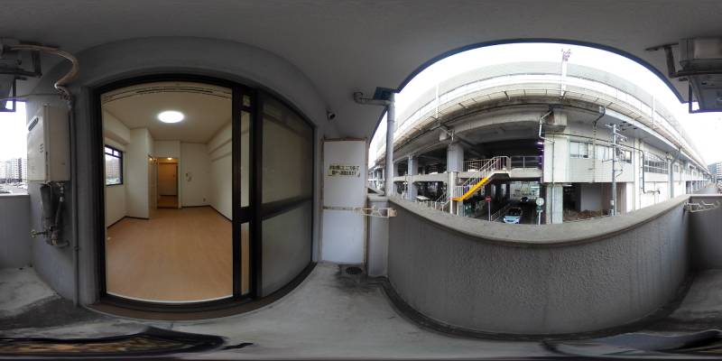 パノラマ画像バルコニー