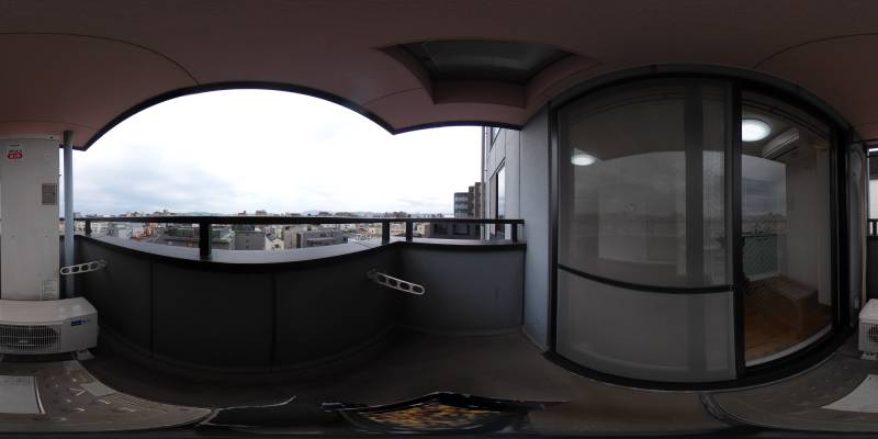 パノラマ画像バルコニー