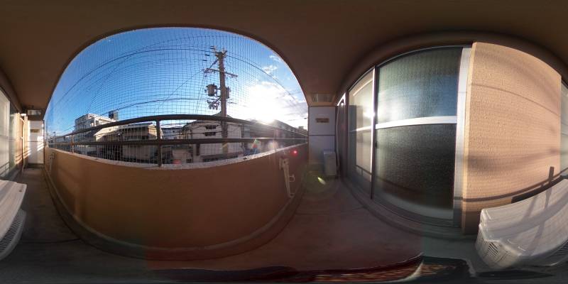 パノラマ画像バルコニー