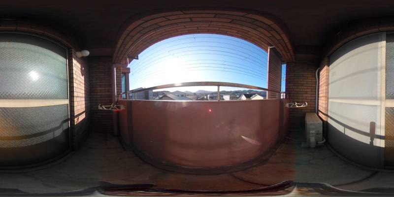 パノラマ画像バルコニー