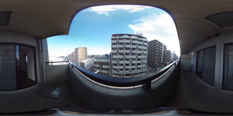 パノラマ画像バルコニー