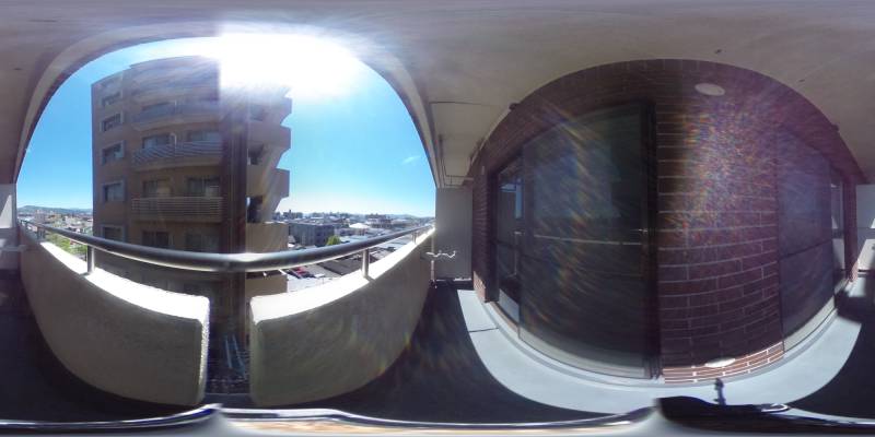 パノラマ画像バルコニー