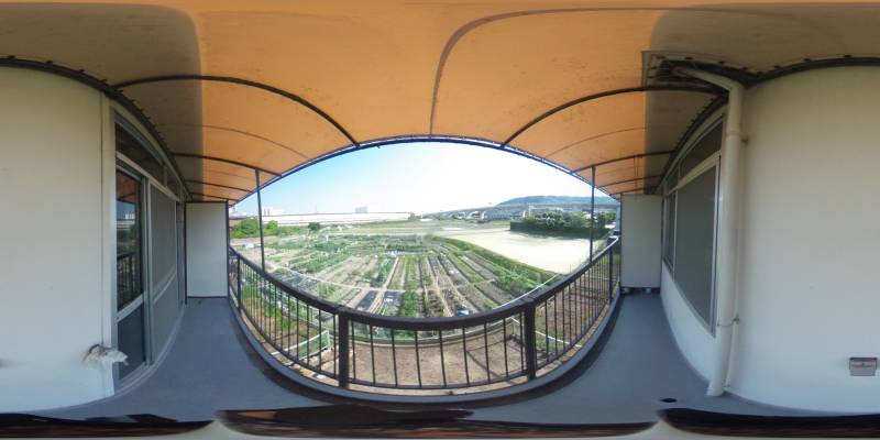 パノラマ画像バルコニー