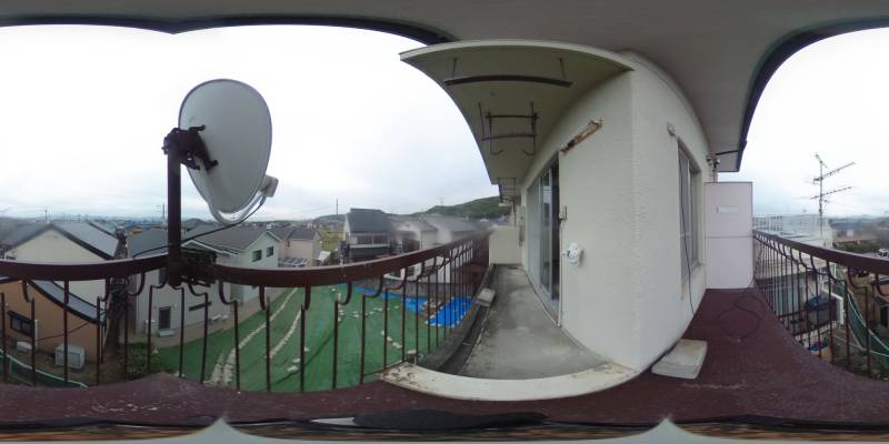 パノラマ画像バルコニー