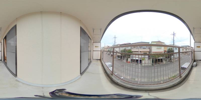 パノラマ画像バルコニー