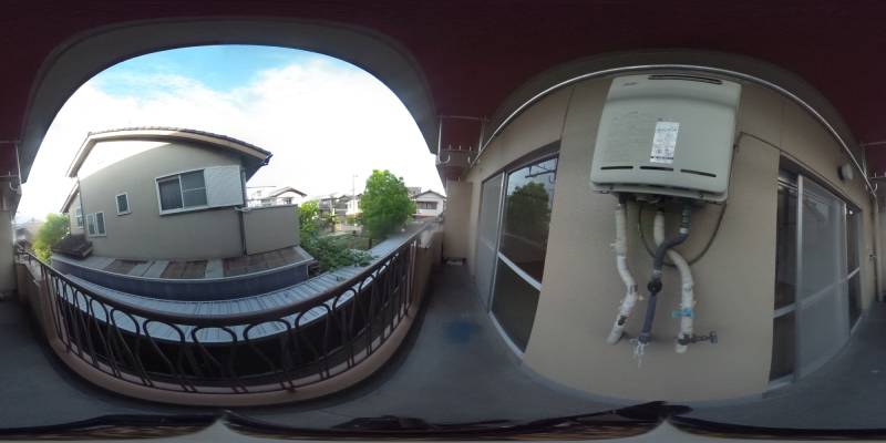 パノラマ画像バルコニー