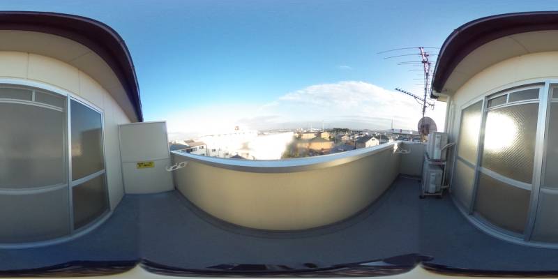 パノラマ画像バルコニー