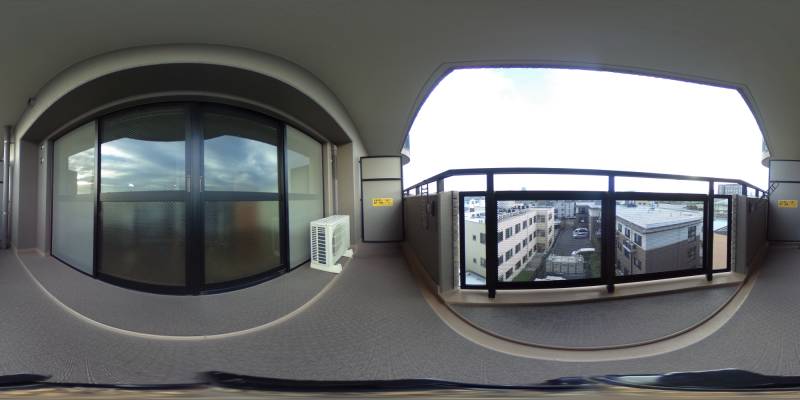 パノラマ画像バルコニー