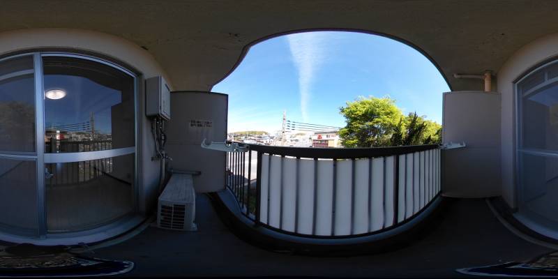 パノラマ画像バルコニー