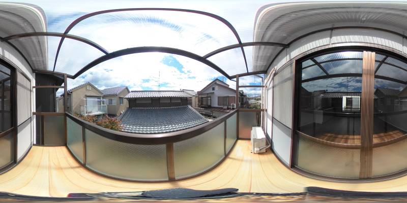 パノラマ画像バルコニー