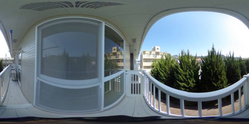 パノラマ画像バルコニー