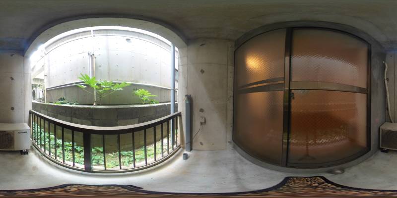 パノラマ画像バルコニー