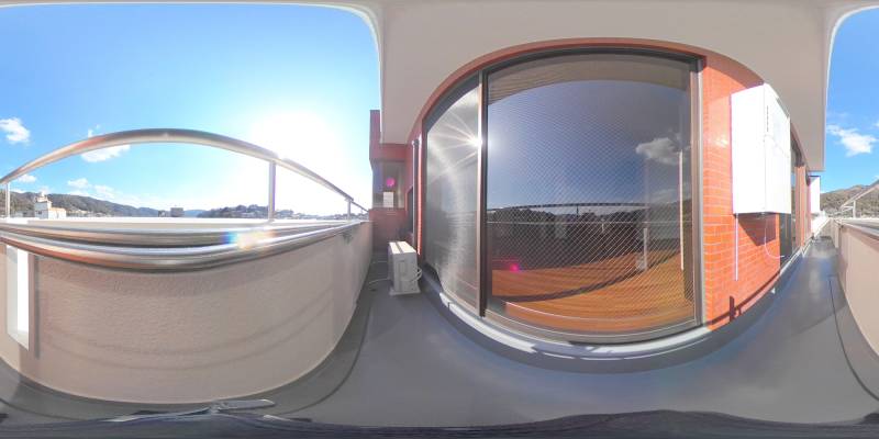 パノラマ画像バルコニー